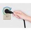 Maximm Monitor Computer Power Cord 3 Ft Flat Plug 360°