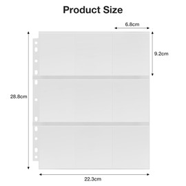 GoldOars Pack of 50 Trading Card Sleeves Double-Sided 900 Pockets Empty Trading Card Book Transparent Trading Card Accessories Suitable for Ring Binders (Transparent)