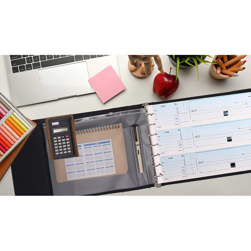 Office Werks Executive Check Binder with Calculator & Pen Included