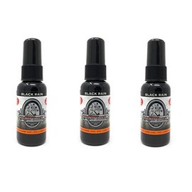 BluntPower 1 Ounce Bottle Oil Based Concentrated Air Freshener and Oil for Burner, Black Rain (Pack of 3)