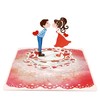 CUTPOPUP Cute Kiss Couple, Valentines Day Card Pop Up, Anniversary