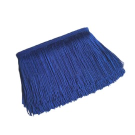 Yalulu 10 m Length 10 cm Width Tassel Silk Fringe Cut Fringe Trim Costume Tassel Trimming Apparel Fringe Ribbon Sewing Accessories (Blue)
