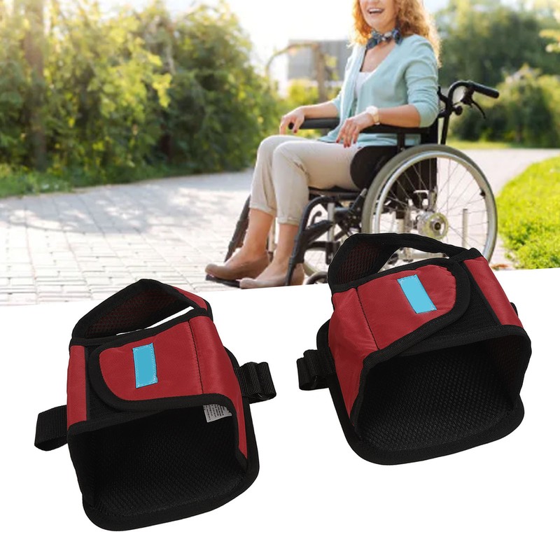 1 Pair Wheelchair Shoe Holder Straps Adjustable Wheel Chair Safety