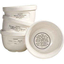 The Proof Is In The Pudding Bowls - Set of Four Math Proof Joke - Ceramic
