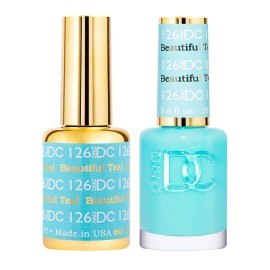 DND DC Match UV Gel + Nail Polish #126 Beautiful Teal