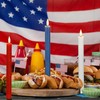 Patriotic Flameless Candles with Remote and Timer, Real Wax Red