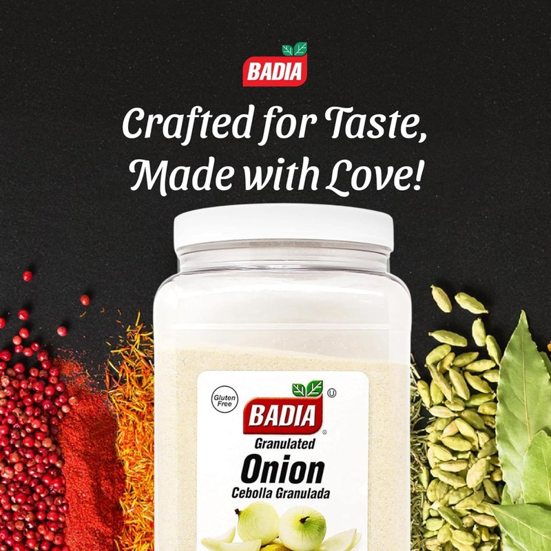 Badia Granulated Onion, 4 Pound – Cebolla Granulada, for Cooking,