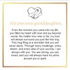 BlingNook Granddaughter Hug Ring, Stainless Steel Inspirational Hope Rings Jewelry