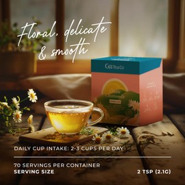 Chamomile Tea Loose Leaf 5.29 oz 70 Cups - Soothing & Calming Decaf Tea, Made with 100% Natural Chamomile Flowers for a Perfect Good Night's Rest - A Wellness Tea that Calms & Soothes by Gya Tea Co