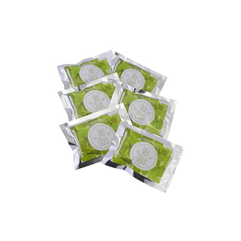Fortunas Glückslicht/Bild/Glücksklee/Viel Glück / 6er-Set