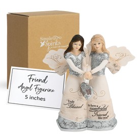 Pavilion Elements Angels - Figura de ángel Doble expositor de figura de ángel – Texto Impreso "Truly Blessed to Have A Wonderful Friend Like You", coleccionables de ángel, Cifras de Hermana ángel,