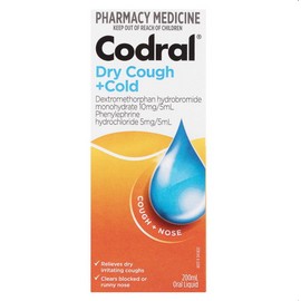 Codral Dry Cough + Cold Oral Liquid 200mL (Limit ONE per Order)