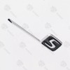 Unbranded For AMG S Letter Trunk Emblem Chrome Black Badge