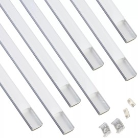 LEDupdates 15pk 5ft U shape LED Aluminum Channel with frost cover for LED Strip lights