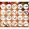 3” Christmas Snowman Face Stencils for Painting on Wood Slice,