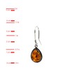 Sterling Silver Amber Classic Teardrop Earrings