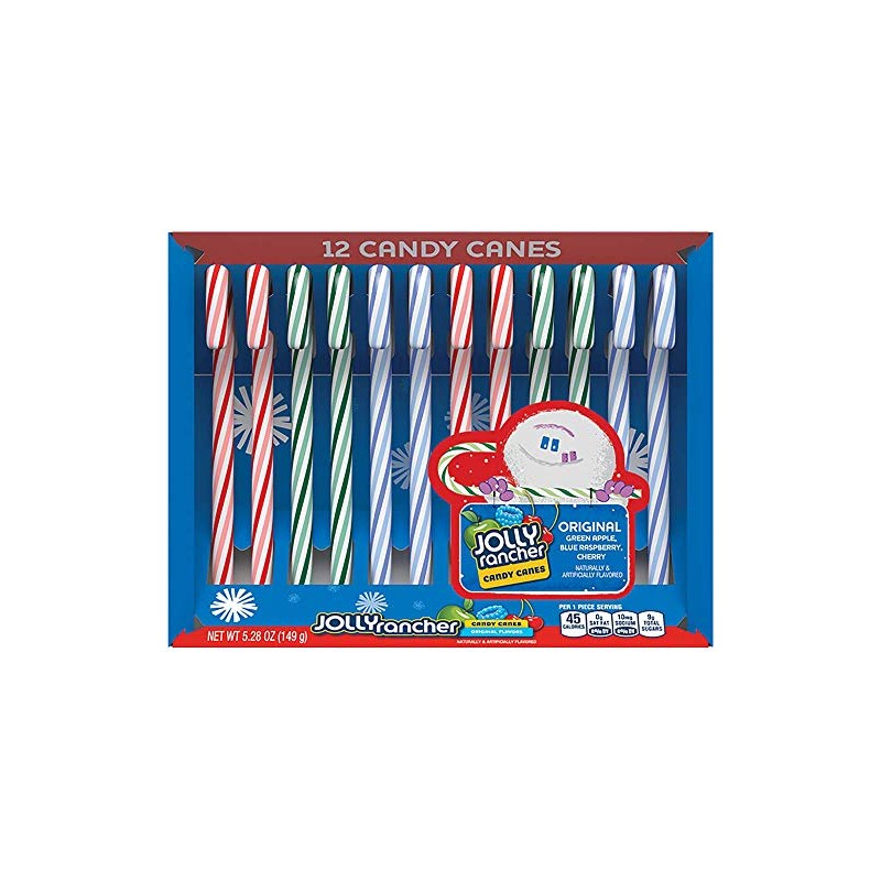 Jolly Rancher Candy Canes - Original Flavors - 12 ct