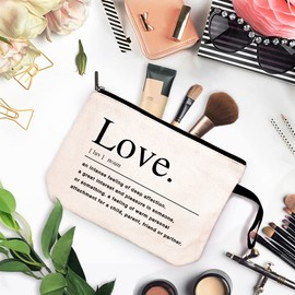 ZHANTUONE I Love You Cosmetic Bag，Gifts For Wife Birthday，Love Definition Quote，Couples Gifts，Gifts for Best Friends，Gifts for Mothers Day，Gift for mom