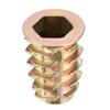 sourcing map Threaded Insert Nuts Zinc Alloy Hexagon Socket M8