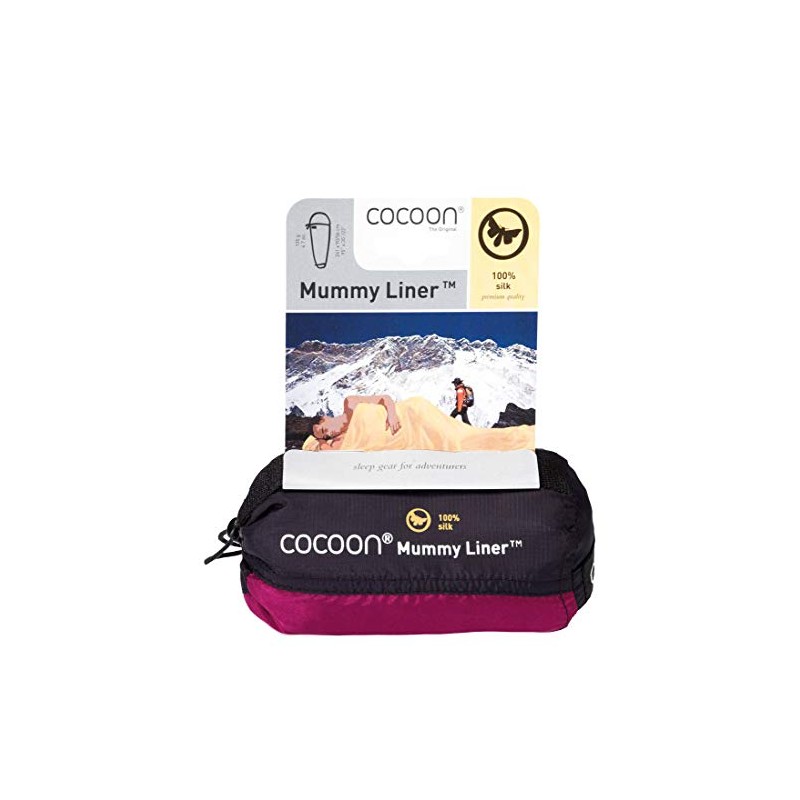 Cocoon MummyLiner Silk, mulberry red
