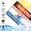No Lifeguard On Duty Sign, (2 Pack) Swimming Pool Signs,