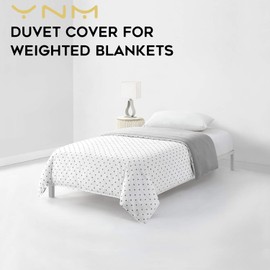 YnM Cotton Duvet Cover for Weighted Blankets (Bordeaux Dot, 60''x80'')