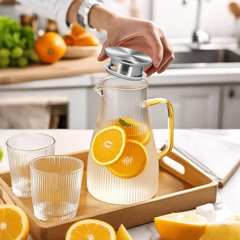Housoutil Cold Water Jug Lid Replacement with Dual Pour Spouts