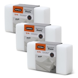 Superio Miracle Eraser Sheets - 36 Count - Multi-Surface Cleaning Pads, No Chemicals Needed, Scratch-Free