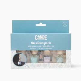Four-Pack Scented Car Fresheners Bundle – 4 Unique Scents, 8ml Each:_Clean