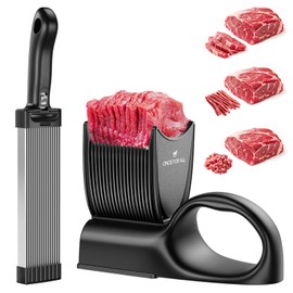ONCE FOR ALL Fresh Meat Slicer with Handle Kitchen Knife Set For Meat Slicing Shredding, Manual Jerky Cutter Food Slicer For Beef Pork Mutton For Home Cooking BBQ Hot Pot