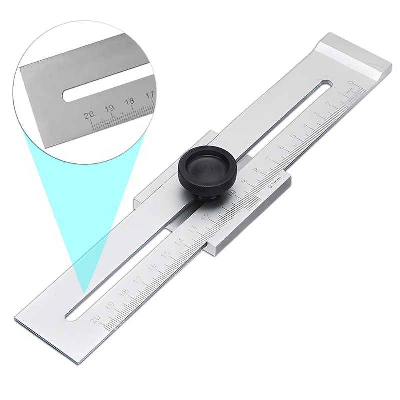 Rayong Marking Gauge 200 mm Matt Chrome-Plated Marking Gauge Metal