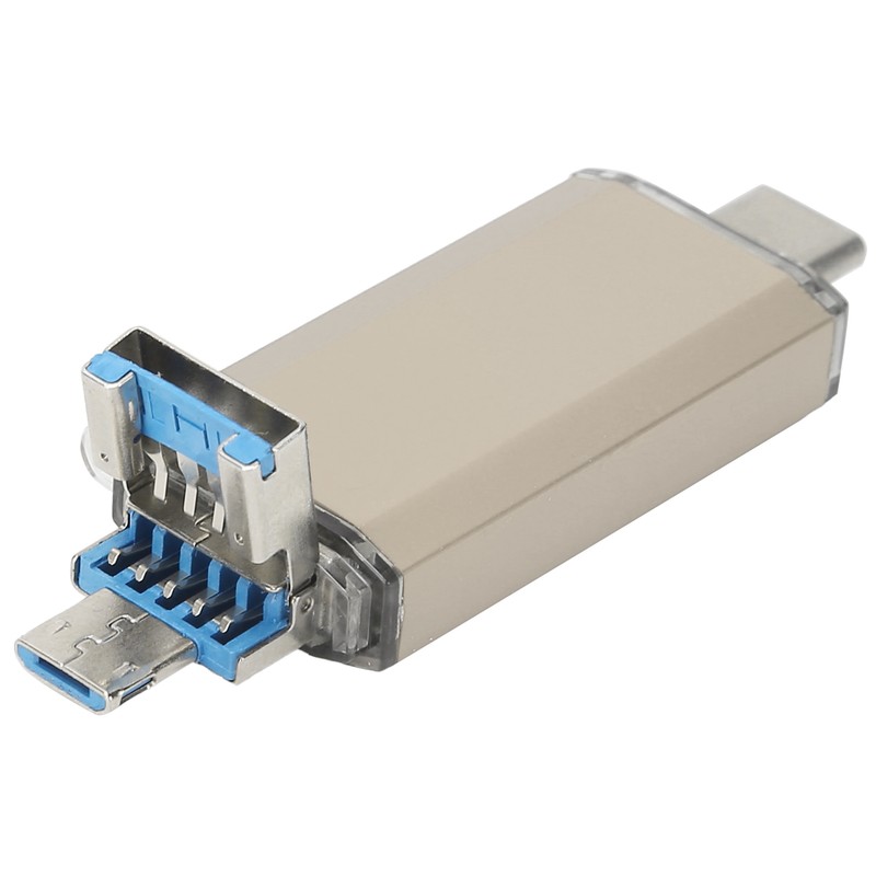 USB 3.0 U Disk Golden Aluminum Alloy ThreeInOne High Speed