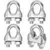 M METERXITY 4-Pack Cable Clamps, M5 Stainless Steel 5mm Wire