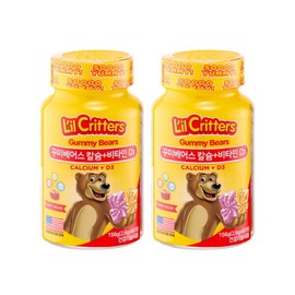 Cumi Bears 꾸미바이트 릴크리터스  꾸미베어스 어린이 칼슘비타민D 60구미 2병 KumiBite Releasers KumiBears Children's Calcium Vitamin D 60 Gummies 2 Bottles