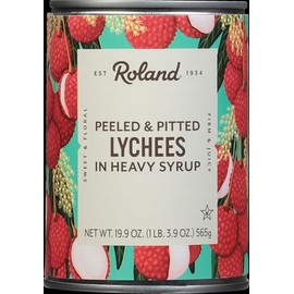 Roland Whole Lychees in Heavy Syrup (19.9 oz Cans) 2 Pack