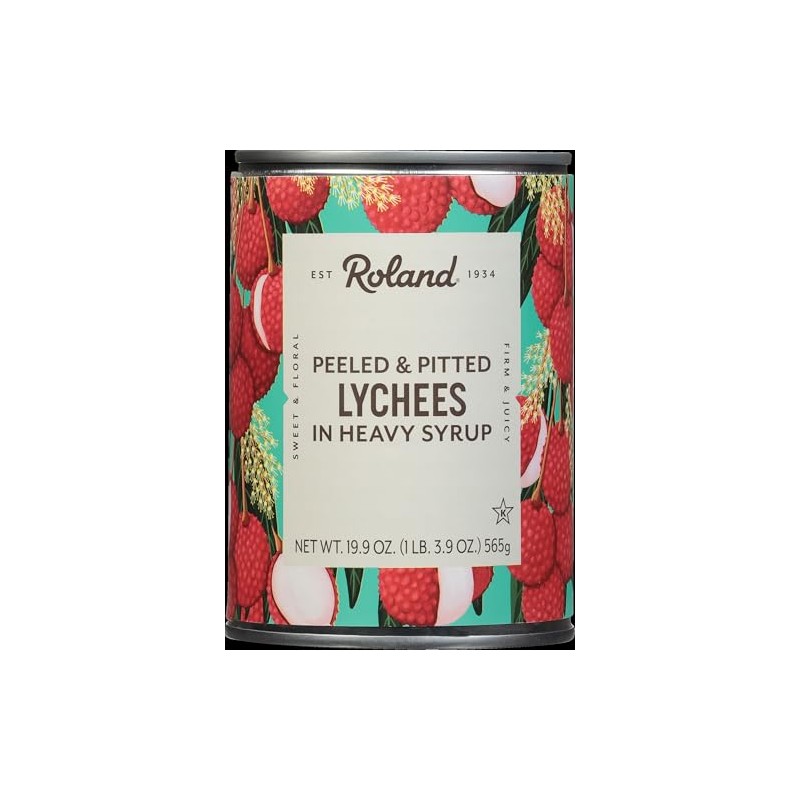 Roland Whole Lychees in Heavy Syrup (19.9 oz Cans) 2
