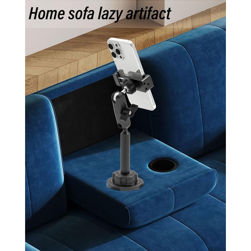 Charchendo All Metal Cup Holder Phone Mount for Recliner Loveseat