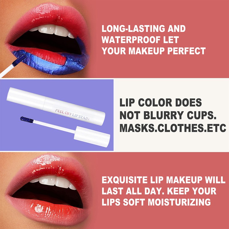 Peel Off Lip Stain Waterproof Long Lasting Lip Gloss Smudge