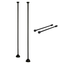 Kingston Brass CCK480 Vintage Straight Wall Bracket Combo, Matte Black Faucet-Supply-Lines