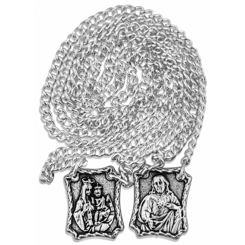 Venerare Our Lady of Mount Carmel Metal Scapular (No Enamel)