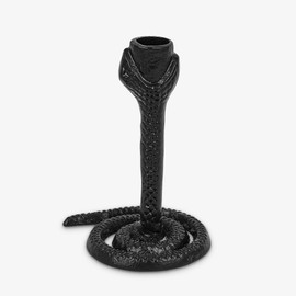Luminara Black Wrought Iron Snake Taper Holder for Luminara Flameless Moving Flame Tapers - 4.75" x 6.25"