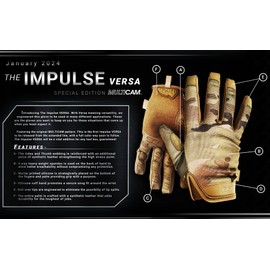 Glove Station The Impulse 2.0 Gloves - Suede Leather Palm for Durability, Protection Work Gloves for Men, Breathable Spandex Gloves for Motorcycle Gloves, Multi-Cam, Large