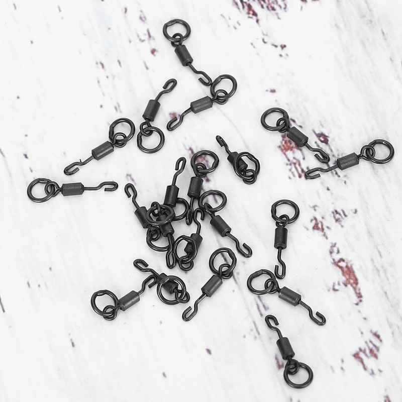 60pcs Universal Spinner Swivels Connector Single Hook Fast Change Carp