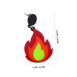 Ipetboom 1Pair Flame Shape Statement Earrings for Women Dangle Design Lightweight Aesthetic Jewelry for Parties and Everyday Wear for Birthdays Anniversaries