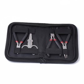 Gelirda 3Pcs Black Hand Tool Set Wire Mixed Round Nose and Side Cutting Plier Construction Pliers Tool Kits for Jewelry Making Crafts Repairing