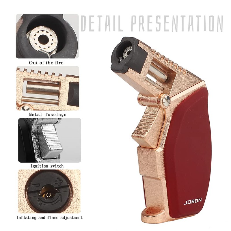 JOBON Torch Lighter Adjustable Firepower Refillable Butane Gas Jet Cigar