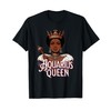 Aquarius AF Vibes Queen Energy Zodiac Regal Afro Crown T-Shirt