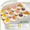 Pryntono 120PCS Gold Plastic Mini Spoons Disposable 4 inch Tasting