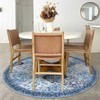 KILOCOCO Moroccan Super Soft Round Rug 5Ft, Blue/Multi Washable Kitchen