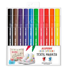 Alpino Textile Color Experience Felt Tip Pens for Fabric | Have Fun Decorating Your Clothes | Draw and Colour Your Favorite Clothes